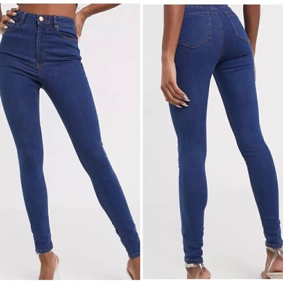 ASOS High Rise Skinny Jean Dark Wash | SZ 25 - Picture 1 of 13